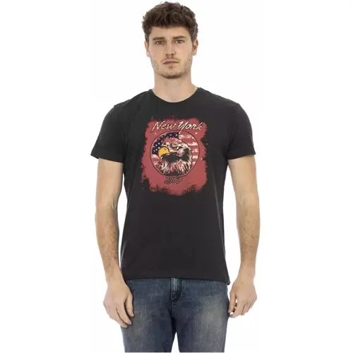 Herren Grafikdruck T-Shirt , Herren, Größe: XL - Trussardi - Modalova