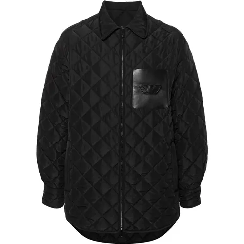 Quilted Jacket with Chest Pocket , male, Sizes: L, M - Emporio Armani - Modalova