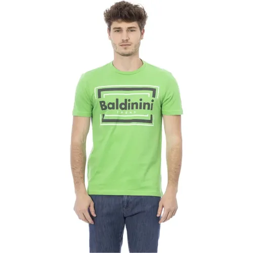 Trendy Men's T-shirt with Logo Pattern , male, Sizes: M, XL, XS, L, S, 2XL - Baldinini - Modalova