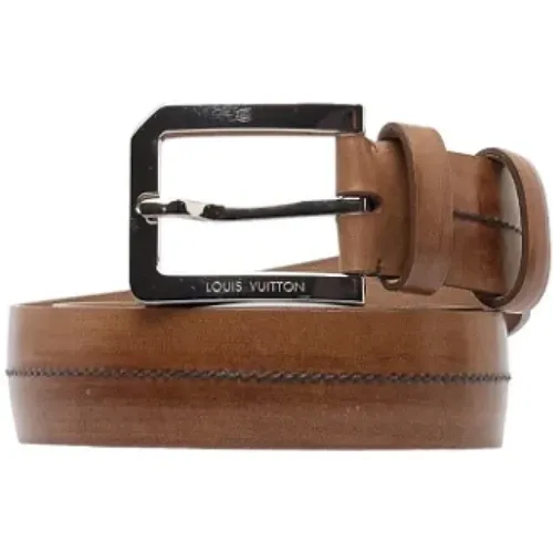 Pre-owned Leather belts , male, Sizes: ONE SIZE - Louis Vuitton Vintage - Modalova