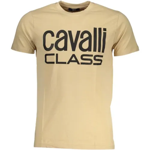 Baumwoll T-Shirt mit Logo-Druck , Herren, Größe: 2XL - Cavalli Class - Modalova