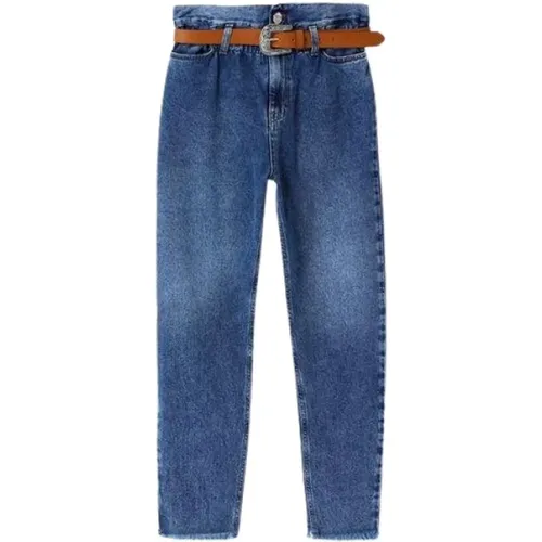High-waisted jeans with belt , female, Sizes: W29 - Liu Jo - Modalova