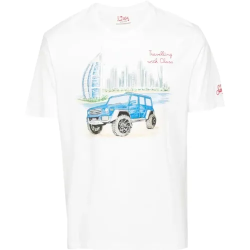 Graphic Print Cotton T-shirt , male, Sizes: L, XL - MC2 Saint Barth - Modalova