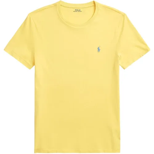 Embroidered Cotton T-Shirt Logo , male, Sizes: XL, S, L, M - Ralph Lauren - Modalova