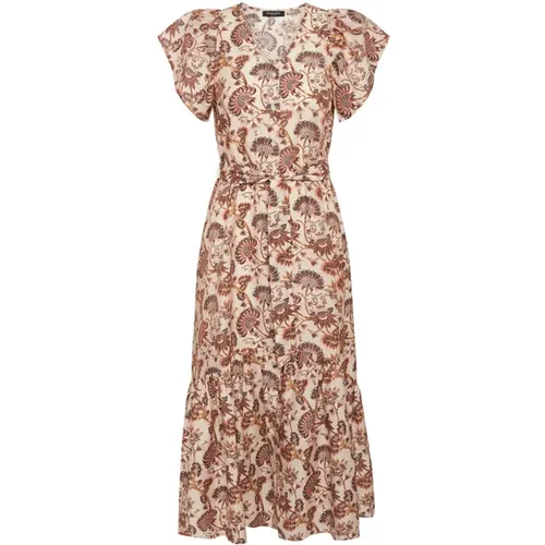 Vintage Flower Print Feminine Dress , female, Sizes: XS, S, XL, L, M - Bruuns Bazaar - Modalova