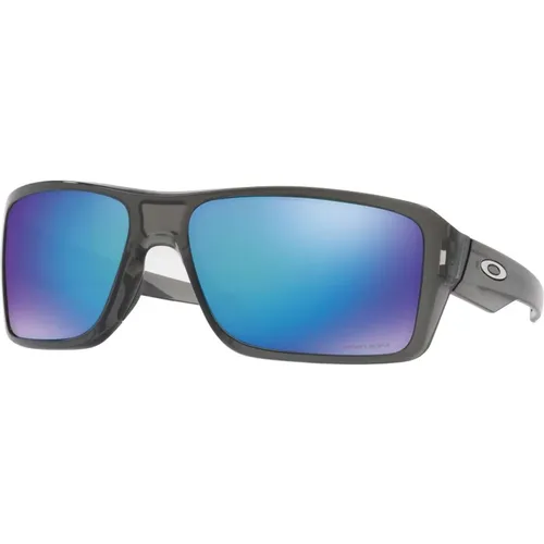 Double Edge Sonnenbrille Grau Smoke/Prizm Sapphire , Herren, Größe: 66 MM - Oakley - Modalova