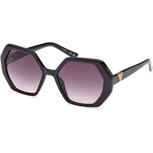 Stylish Sunglasses Glossy Gray Gradient , female, Sizes: 54 MM - Guess - Modalova