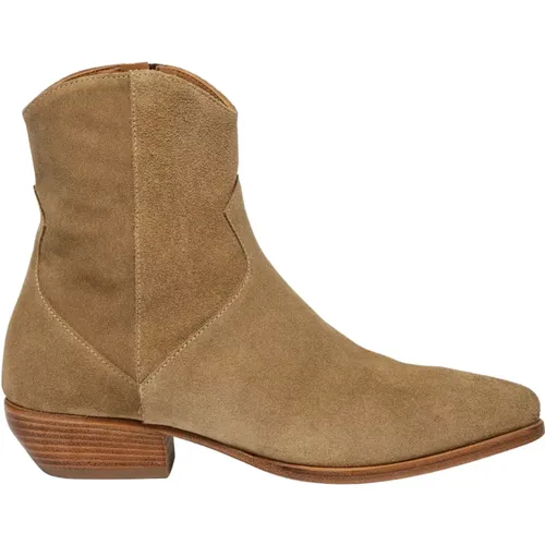 Sand Wildleder Stiefelette , Damen, Größe: 36 EU - Elia Maurizi - Modalova