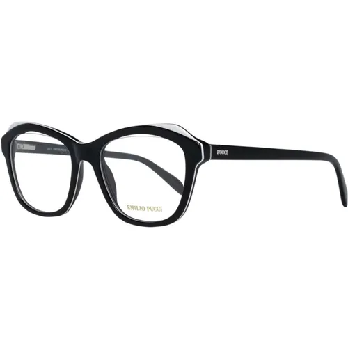 Schwarze Kunststoff Vollrand Optische Brillen - EMILIO PUCCI - Modalova