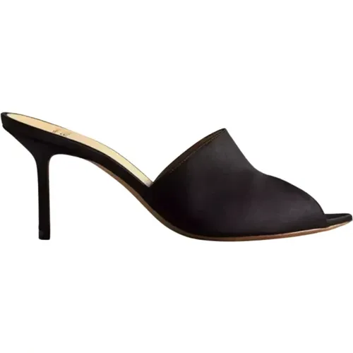 Satin High Heel Mules , female, Sizes: 5 UK, 4 UK, 5 1/2 UK - Francesco Russo - Modalova