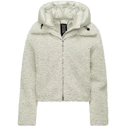 Short Sherpa Fleece Coat with Detachable Hood , female, Sizes: 2XL, M, XL, S, L - BomBoogie - Modalova