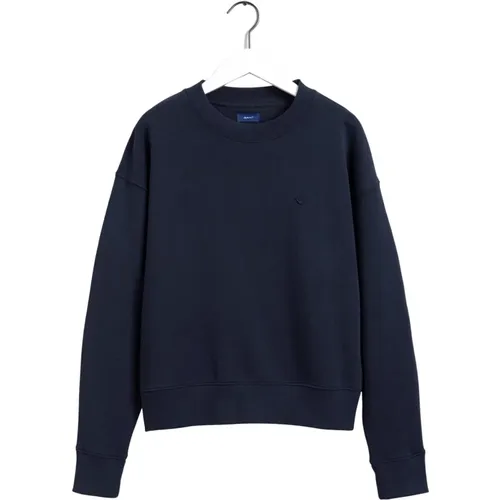 Icon G Essential Rundhals-Sweatshirt , Damen, Größe: L - Gant - Modalova