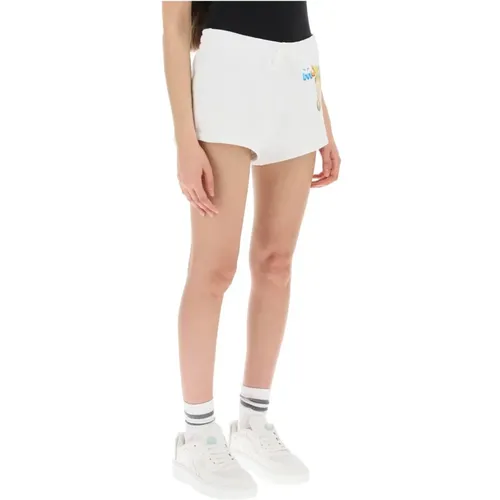 Logo Bedruckte Shorts aus Bio-Baumwolle , Damen, Größe: XS - Moschino - Modalova