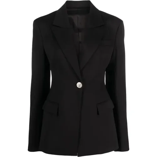 Schwarzer Casual Blazer aus Schurwolle - The Attico - Modalova