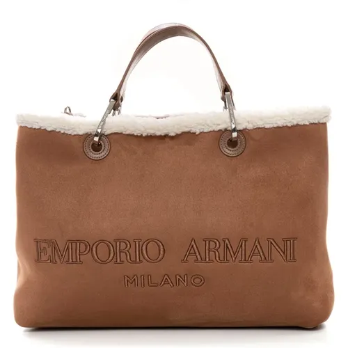 Stilvolle Einkaufstasche mit Abnehmbarer Clutch - Emporio Armani - Modalova