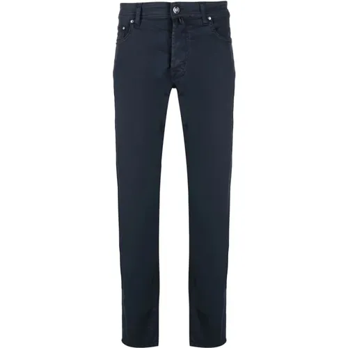 Slim-Fit Bard Blended Cotton Pants , male, Sizes: W32, W36, W33, W31, W34 - Jacob Cohën - Modalova