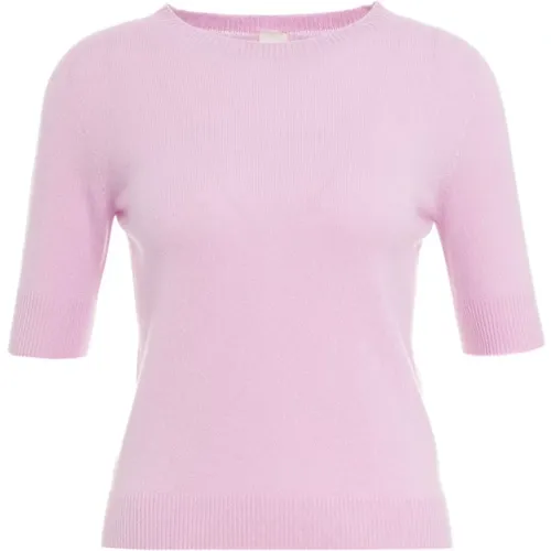 Rose Cashmere Short-sleeved Sweater , Damen, Größe: M - MVM - Modalova