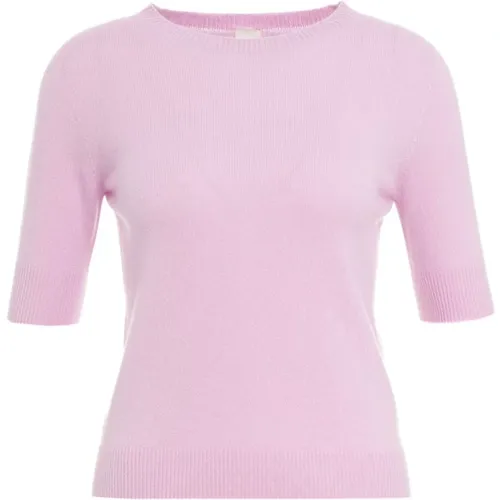 Rose Cashmere Short-sleeved Sweater , female, Sizes: M, S - MVM - Modalova