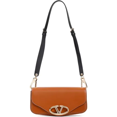 Logo Small Shoulder Bag Natural Tan , female, Sizes: ONE SIZE - Valentino Garavani - Modalova