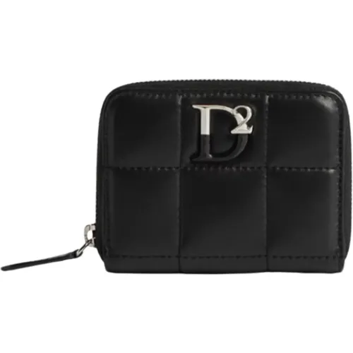 D2 Logo Wallet with Zipper Closure , female, Sizes: ONE SIZE - Dsquared2 - Modalova