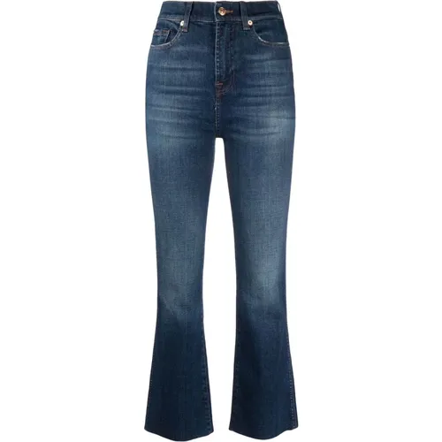 Slim Illusion Force` Jeans With Raw Cut Hem , female, Sizes: W25 - 7 For All Mankind - Modalova