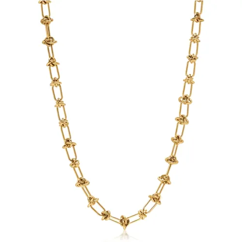 Women's Golden Barbed Wire Necklace - Nialaya - Modalova