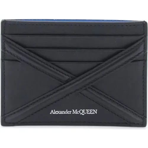 Leather Harness Cardholder with Logo Print , male, Sizes: ONE SIZE - alexander mcqueen - Modalova