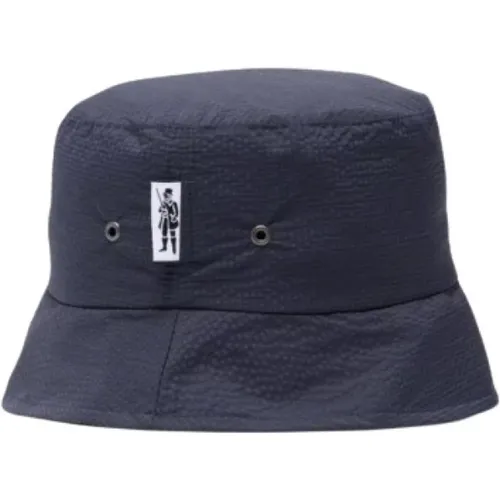 Navy Ripstop Nylon Bucket Hat , male, Sizes: ONE SIZE - Mackintosh - Modalova