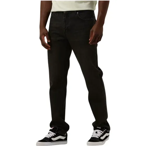 Klassische schwarze Straight Leg Jeans , Herren, Größe: W34 L34 - Woodbird - Modalova