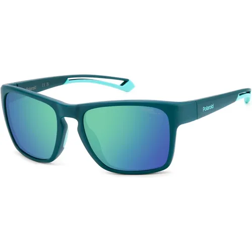 Matte Teal/ Sunglasses,Matte Sunglasses,Matte Grey/Silver Sunglasses - Polaroid - Modalova