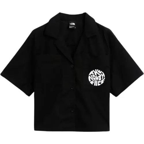 Schwarzes Casual-Shirt mit Grafik , Damen, Größe: L - The North Face - Modalova
