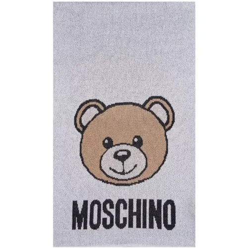 Gemütliches Teddybär Schal und Mütze Set , Damen, Größe: ONE Size - Moschino - Modalova