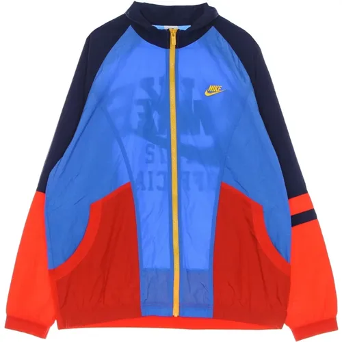 Trend Unlined Trainingsjacke Blau/Gold , Herren, Größe: L - Nike - Modalova