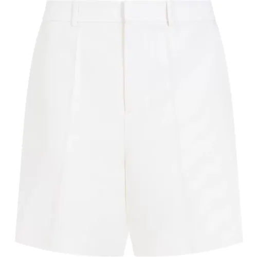 Neutral Wool Silk Shorts Regular Fit , male, Sizes: L, M - Valentino - Modalova