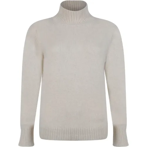 Light Beige High Neck Sweater , female, Sizes: XS - Gran Sasso - Modalova