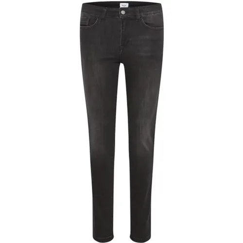 Slim Fit Dark Grey Denim Jeans , female, Sizes: W27, W32, W30, W29, W33, W31, W28, W26 - Saint Tropez - Modalova