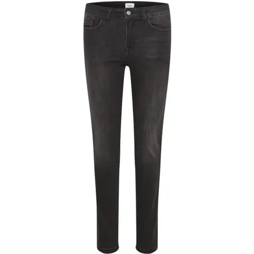 Slim Fit Dark Grey Denim Jeans , female, Sizes: W31, W26 - Saint Tropez - Modalova