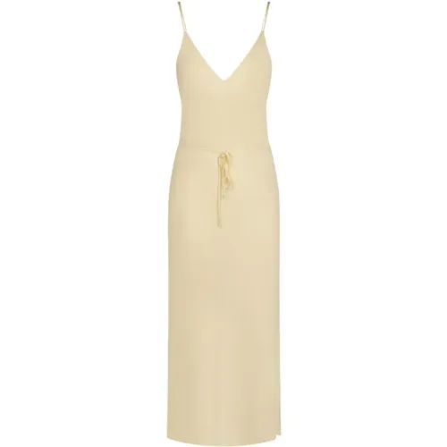 Relaxed Midi Yellow Slip Dress , female, Sizes: S, 2XS, M - Calvin Klein - Modalova