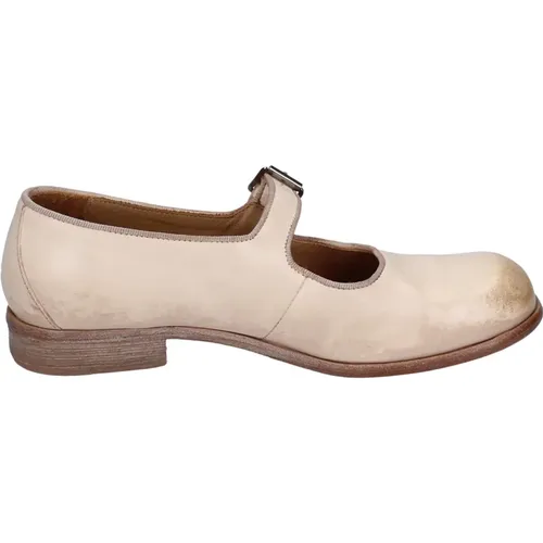 Vintage Leder Ballettflats für Frauen , Damen, Größe: 38 1/2 EU - MOMA - Modalova