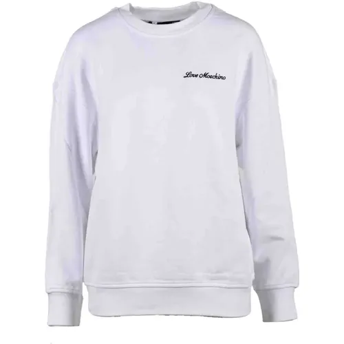 Weißer Sweatshirt für Frauen , Damen, Größe: S - Love Moschino - Modalova