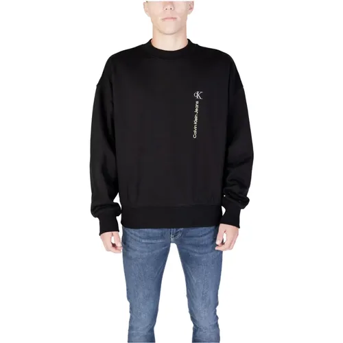 Printed Sweatshirt Round Neck , male, Sizes: M, XL, L - Calvin Klein Jeans - Modalova