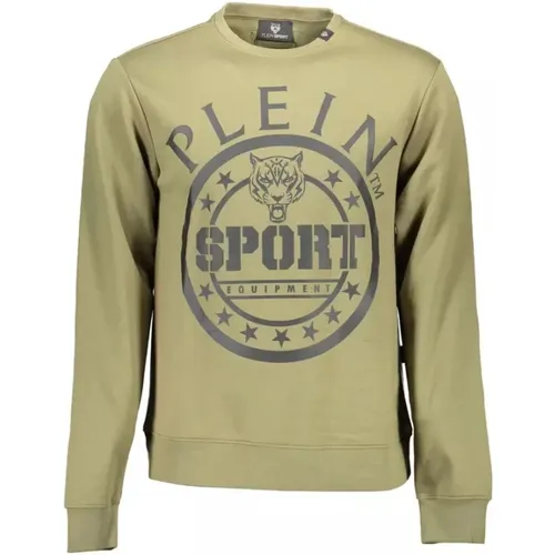 Grünes Logo Langarm-Sweatshirt - Plein Sport - Modalova