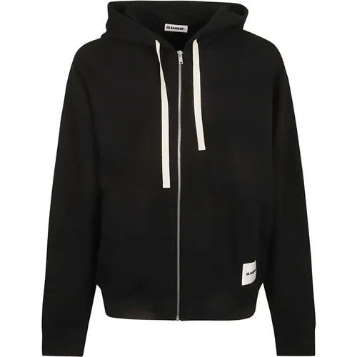 Cotton Zip Hoodie , male, Sizes: XL, L - Jil Sander - Modalova