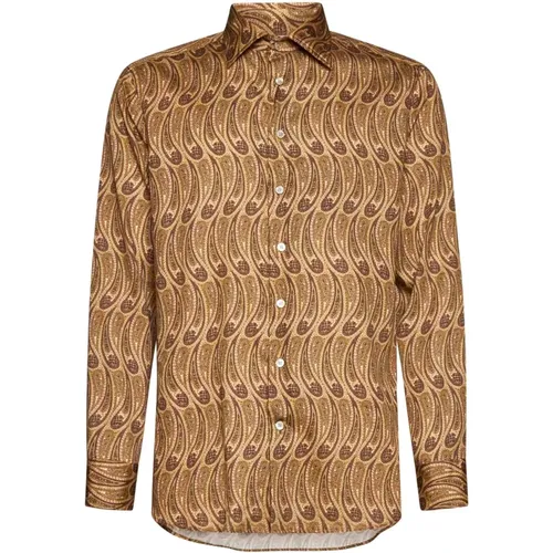 Paisley Print Spread Collar Shirt , male, Sizes: M, XL - ETRO - Modalova