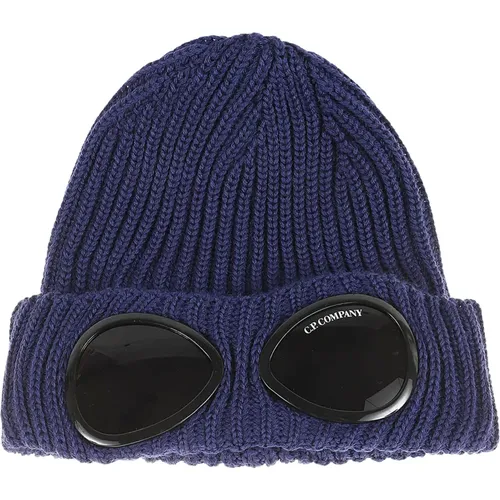 Wool Beanie with Goggle Detail , male, Sizes: ONE SIZE - C.P. Company - Modalova