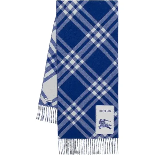 Cashmere Bias Check Scarf , unisex, Sizes: ONE SIZE - Burberry - Modalova