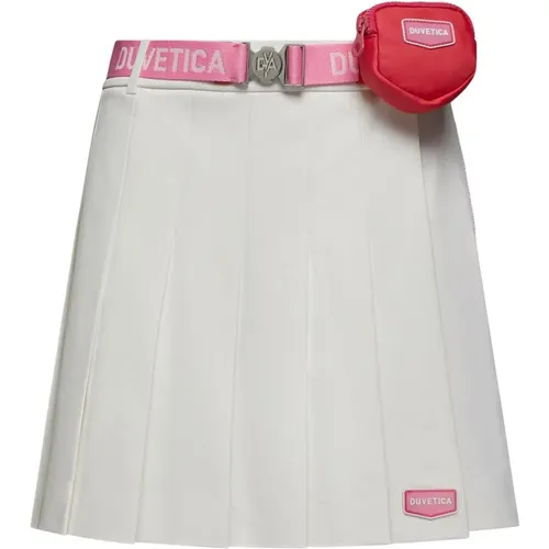 Colorful Women`s Skort with Pleated Front and Logo Tab , female, Sizes: 2XS, M, XS, S - duvetica - Modalova