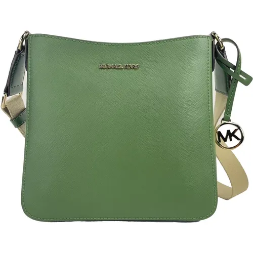 Grüne Leder Umhängetasche mit Rückentasche , Damen, Größe: ONE Size - Michael Kors - Modalova