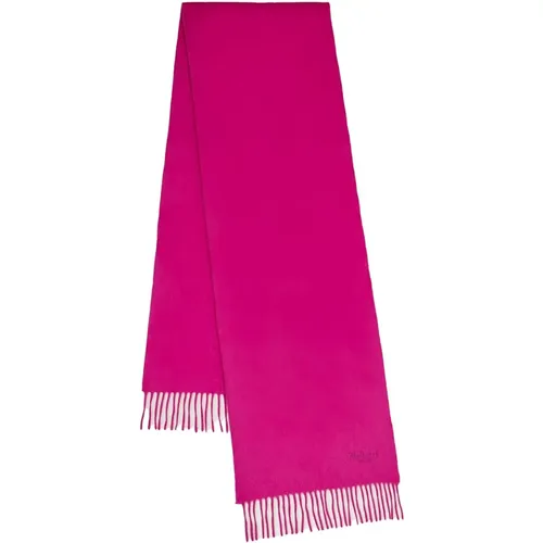 Solid Merino Wool Scarf in , male, Sizes: ONE SIZE - Mulberry - Modalova