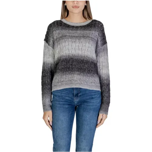 Grauer Strickpullover Herbst/Winter Kollektion , Damen, Größe: XS - Sandro Ferrone - Modalova